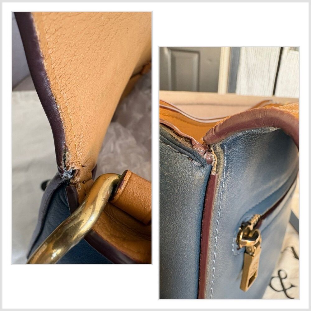 Coach X Rodarte C22754 Courier Bag Colorblock Leather Saddle bag Limited Edition - Picture 8 of 8